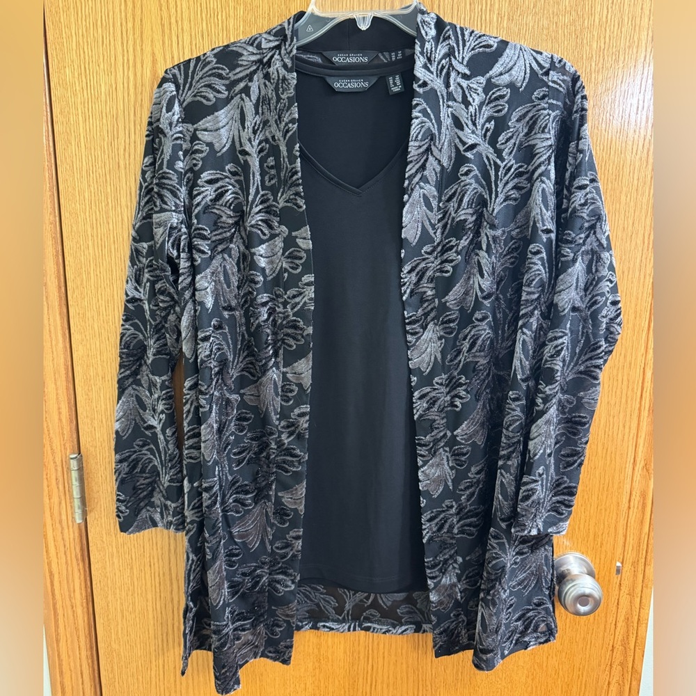 QVC Susan Graver Occasion Petite Knit Cardigan & Knit Tank Set - NWOT